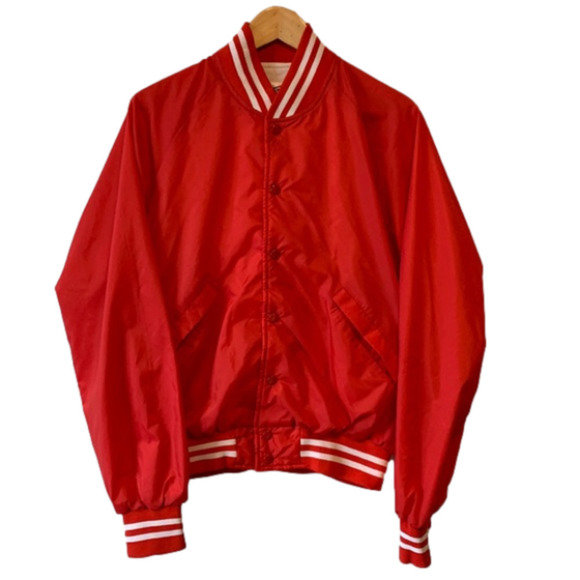 Vintage Other - Vintage Torque College Motorcycle Bomber Jacket Red Unisex Size Large